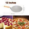 Image of Stainless Steel Pizza Paddle Peel Bakers BBQ Oven Restaurant Tray Wooden Handle Shopping