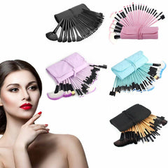 32Pcs Makeup Brushes Pouch Set Blending Powder Puff Professional Cosmetics Tools Shopping111