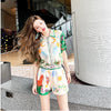 Image of Fashion Casual Shirt And Shorts Two-piece Suit Small Tea Suit Shopping