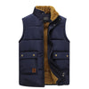 Image of European Size Men's Youth Fleece-lined Down Cotton Vest Shopping