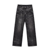 Image of Washed Old Wide Leg Denim Trousers For Men Shopping