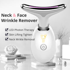 EMS Thermal Neck Lifting And Tighten Massager Electric Microcurrent Wrinkle Remover Shopping111