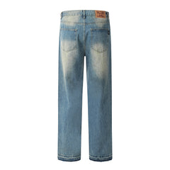 Loose Washed-out Straight-leg Pants Male