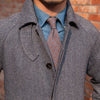 Image of Men's Herringbone Wool Slim Fit Mid Length Coat Shopping