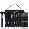 Image of 15Pcs Black Make Up Brushes Woman Set With Bag Foundation Eyeliner Eyeshadow Shopping111