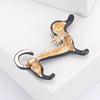 Image of Cute Dripping Oil Sausage Dog Animal Pin Simple Same Style Breastpin Ornament Shopping