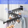 Image of Drying Rack Clothing Wall Mounted, Clothes Drying Rack, Retractable Clothesline Indoor, Laundry Room Organization, Space-Saver, Collapsible Clothes Hanging Rack Shopping