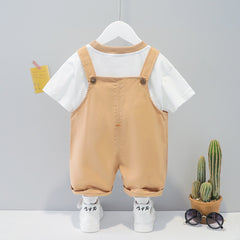 Children's Clothing Men And Women Baby Summer Cartoon Short-sleeved Overalls Shopping