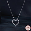 Image of Heart-shaped Moissanite Necklace Simple Classic S925 Sterling Silver Shopping