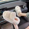 Image of Leisure Fleece-lined Platform Slippers Shopping