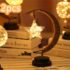 Image of Led Moon Light Wrought Iron Ornament Light Star Shape Copper Wire Light Decorative Light USB Battery Shopping