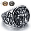 Image of Domineering Lion's Head Ring Style Steel Titanium Shopping