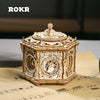 Image of Robotime Rokr DIY Mechanical Music Box Kit 3D Wooden Puzzle Box For Adults Self-Assembly Building Project - Secret Garden Shopping