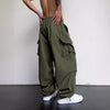 Image of Nylon Quick-drying Overalls Men's Pants High Waist Wide Leg Leisure Drawstring Shopping