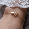 Image of English Letter Graceful Personality Alloy Heart-shaped Letter Bracelet Shopping