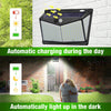 Image of 208 LED Solar Power Light Motion Sensor Outdoor Yard Garden Wall Lamp Waterproof Shopping