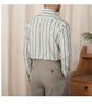 Image of Men's Business Casual Cotton Striped Shirt Shopping