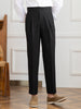 Image of Non-ironing Seersucker Casual Pants High Waist Straight Trousers Shopping