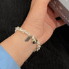 Image of Women's Fashion Temperament Pearl Heart Bracelet Shopping