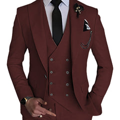 Business Casual Men's Three-piece Suit Shopping