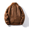 Image of Lambswool Fleece-lined Thickened Suede Fabric Jacket Shopping