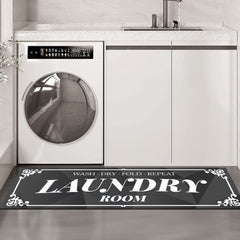 Laundry Room Rug Runner, Light Grey Runner Rug Laundry Rug Non Slip Waterproof Washable Laundry Mat - Laundry Mat Rug Runner For Laundry Room Hallway Bathroom Kitchen Floor Shopping