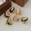 Image of Women's Fashion Geometry Pattern Triangle Earrings Shopping