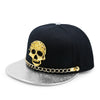 Image of Skull Rivet Hip Hop Baseball Cap Hip Hop Flat-brimmed Cap Shopping