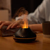 Image of Newest RGB Flame Aroma Diffuser 130Ml 3d Colorful Flame Humidifier Fire Volcano Diffuser Flame Shopping