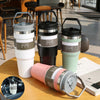 Image of Portable Car Cup Stainless Steel Cup Travel Sports Water Bottle With Handle Cover Coffee Tumbler Cup Shopping