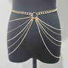 Image of Fashion Geometry Pattern Waist Chain Women's Metal Shopping