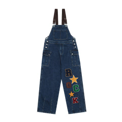 Denim Working Bib Top Pants Men's