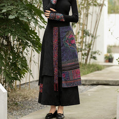 Ladies' National Style Embroidered Wide-leg Pants Tassel Skirt Shopping