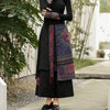 Image of Ladies' National Style Embroidered Wide-leg Pants Tassel Skirt Shopping