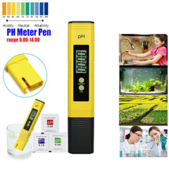 PH Meter 0.01 PH Battery Powder High Precision Water Quality EC Tester 0-14 PH Measurement Range For Aquarium Swimming Pool Digital Electric PH Meter LCD Tester Pocket Hydroponics Aquarium Water Test Shopping