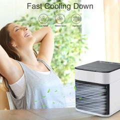 Mini portable air conditioning USB for Home Office cool air cooling fan, humidifier, shipping from Spain with LED lights KLACK free shipping from Spain