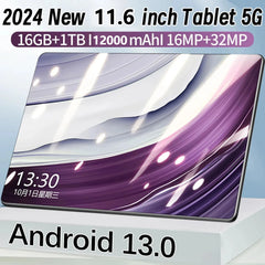 2024 5G New Tablet Android 13.0 Brand 16GB RAM 1TB ROM Tablet 16MP 32MP 12000mAh 10Core WIFI Bluetooth Network Tablette Shopping111