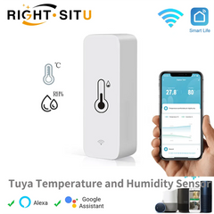 Image of Tuya Smart Temperature And Humidity Sensor  WiFi APP Remote Monitor For Smart Home var SmartLife WorkWith Alexa Google Assistant