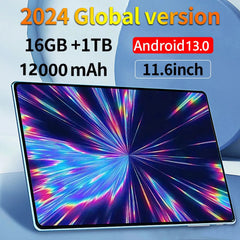 2024 Tablet Android 13.0 Brand New 11.6 inch 16GB RAM 1TB ROM Tablet 16MP 32MP 12000mAh 10Core WIFI Bluetooth Network Tablet Shopping111