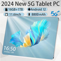 5G 2024 Global Version 11.6 Inch Tablet Android 16GB RAM 1TB ROM 8800mAh MTK6797 Android 12.0 Wifi Dual SIM Card Network Shopping111