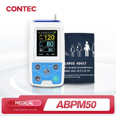 Arm Ambulatory Blood Pressure Monitor 24hours NIBP Holter CONTEC ABPM50+ Adult,Child ,Large ,3 Cuffs, Free PC Software Shopping