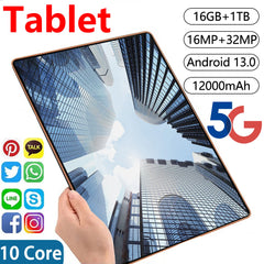 2024 New 11.6 inch Network Android 13.0 Tablet 16GB RAM 1TB ROM 16MP 32MP 10 Core 12000mAh tablet 4 5G Wifi Tablet Shopping111