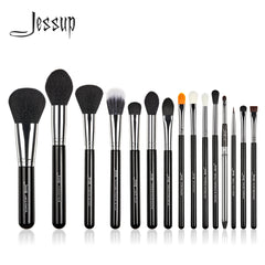 Jessup Pro Makeup Brushes Set 15pcs Cosmetic Make up Powder Foundation Eyeshadow Eyeliner Lip Black T092 Shopping