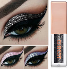 Black Glitter Eyeshadow Shimmer Eye Pigment Nude Makeup Waterproof Festival Eyes Metallic Smokey Eye Shadow Liquid Cosmetics Shopping