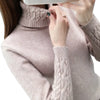 Image of Women Sweater Turtleneck Pullovers Autumn Winter Sweaters New 2023 Long Sleeves Thick Warm Female Sweater Khaki Shopping