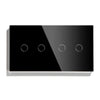 Image of Bseed EU Wifi Touch Switches 4 Gang Light Switch Crystal Led Panel Smart Wall Switches Home Gadgets Alexa APP Control - Shopping