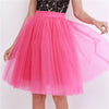 Image of Quality 5 Layers Fashion Tulle Skirt Pleated TUTU Skirts Womens Lolita Petticoat Bridesmaids Midi Skirt Jupe Saias faldas Shopping