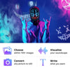 Image of Bluetooth RGB LED Face Transforming Mask Lighting Up Party Programmable For Costumes Cosplay Masquerade Props Christmas Gift Shopping