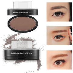 3 Colors Eyebrow Powder Seal Eyebrow Shadow Set Waterproof Eyebrow Stamp Straight Curved Shape Brow Stamp Powder Palette Stamper Shopping