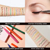 Image of QIBEST 12 Color Liquid Eyeliner Pen Waterproof Easy To Wear Matte Long-lasting Cat Eye Makeup Colorful Eye liner Pencil Cosmetic Shopping